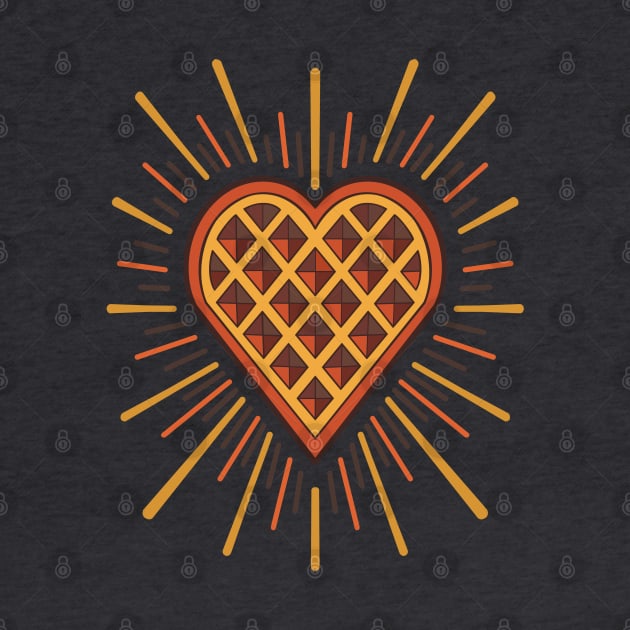 small heart shaped norwegian waffle by weilertsen